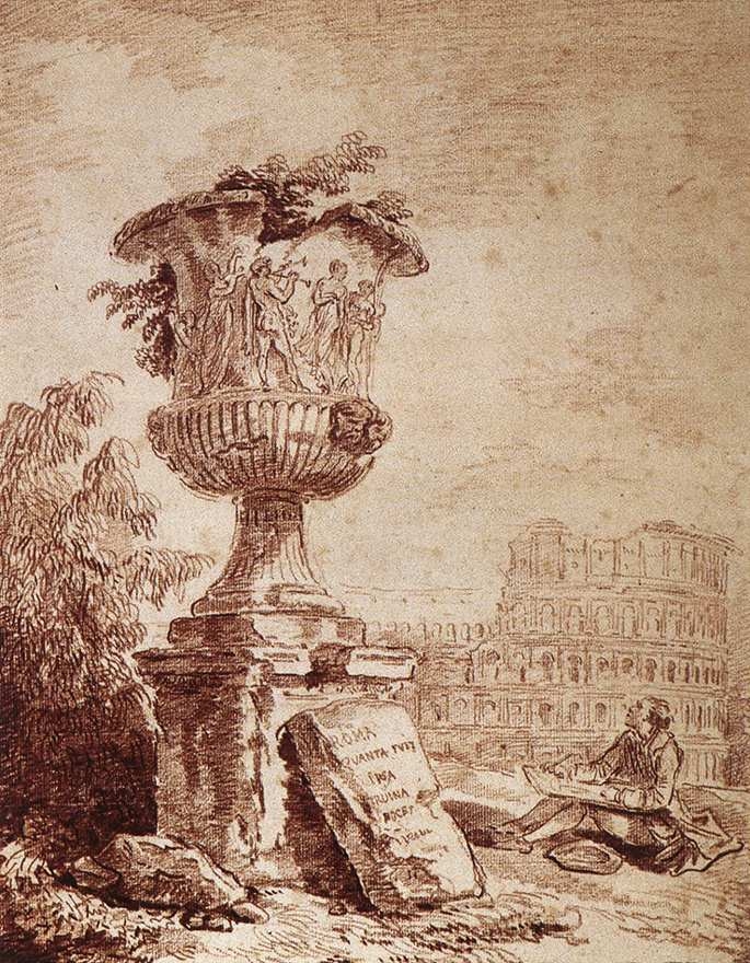 Robert, Hubert (1733-1808) - The draughtsman of the Borghese vase.JPG